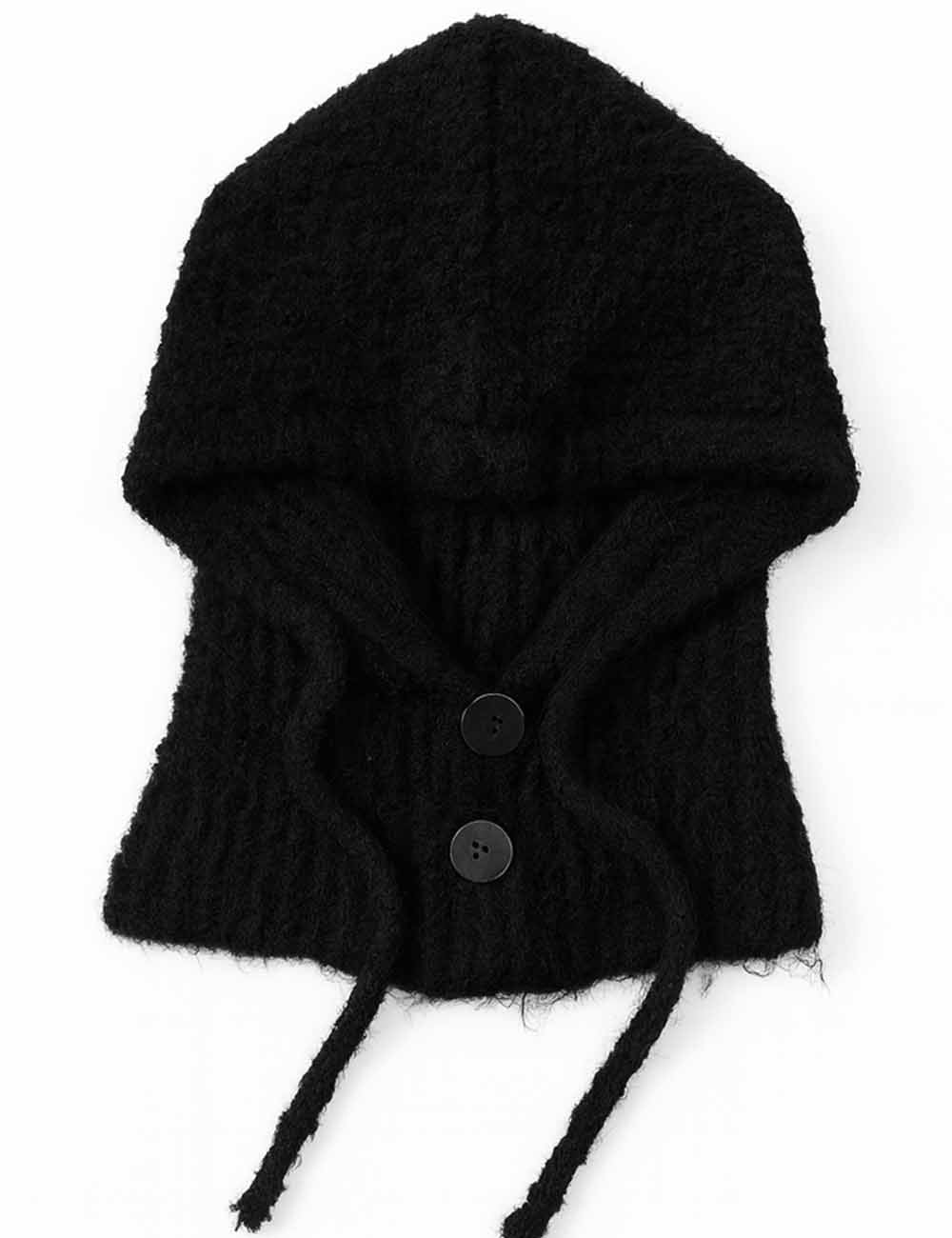 Ladies Cozy Circle Yarn One-Piece Hooded Knit Hat