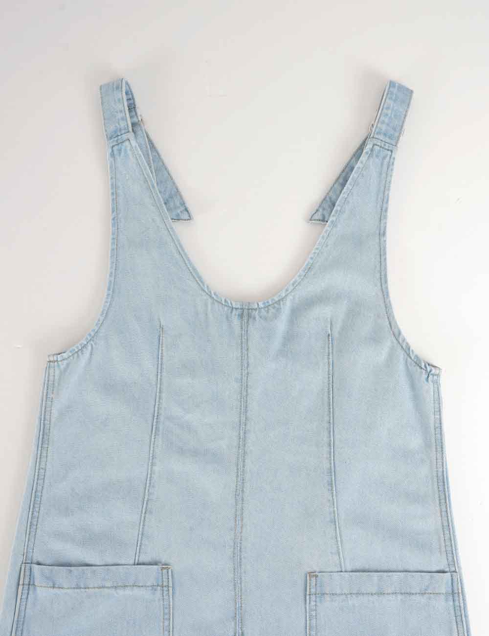 Ladies Denim Adjustable Shoulder Romper