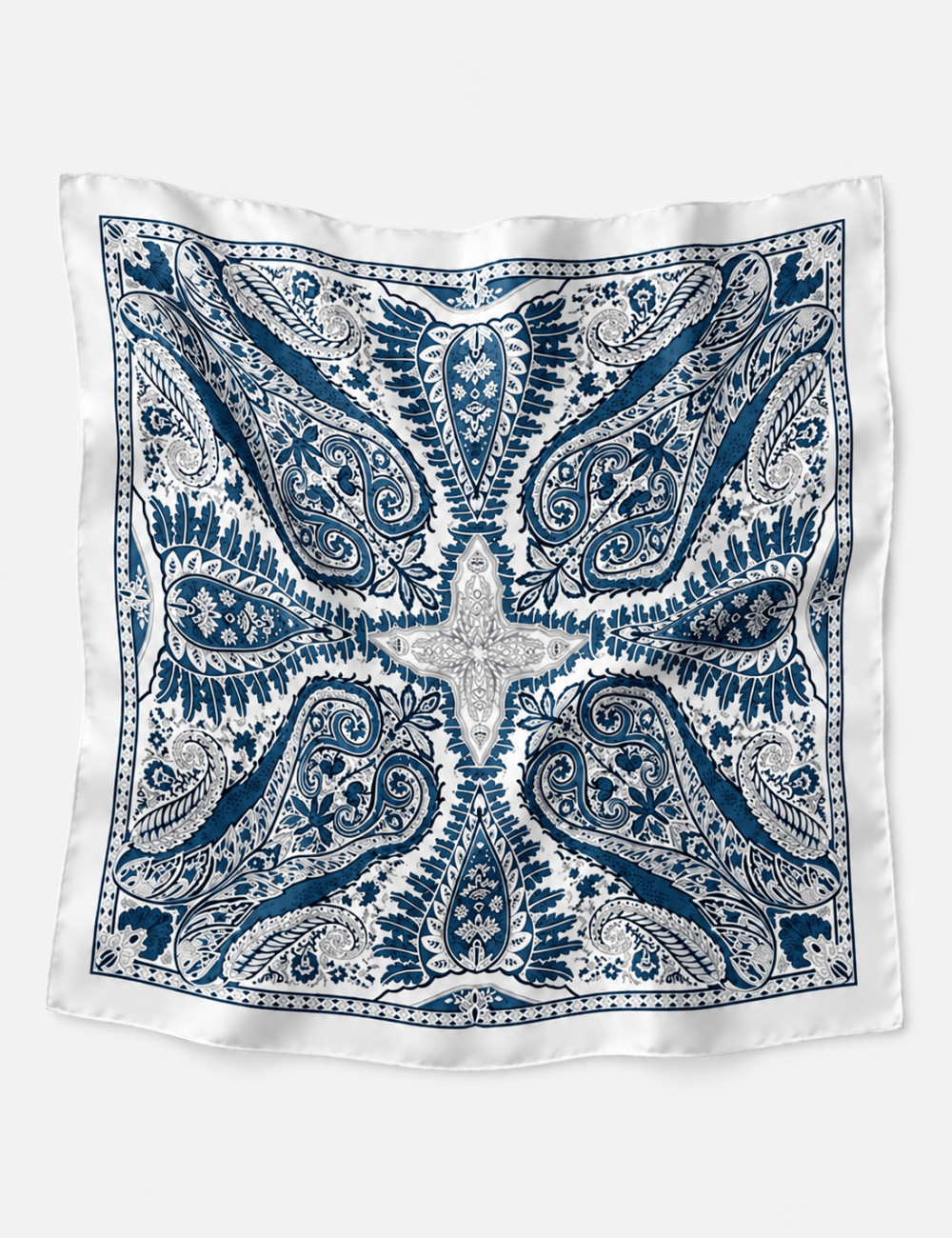 Ladies Paisley Print Square Scarf Elegant Neck Scarf