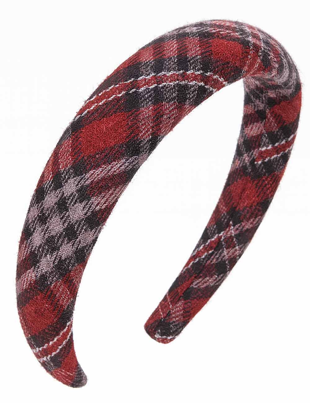 Ladies Christmas  Holiday Vintage Plaid Hair Headband