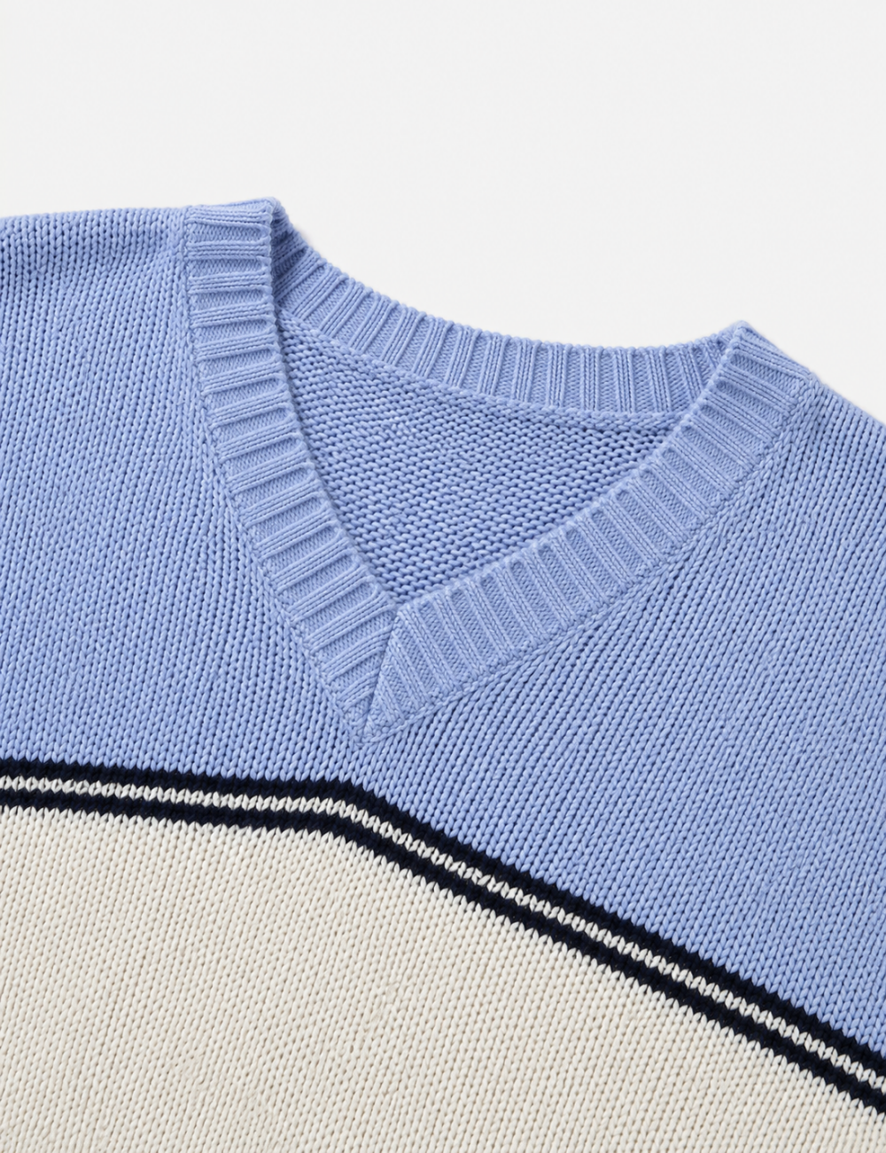 Ladies Long Drop Shoulder Sleeves V Neck Sweater