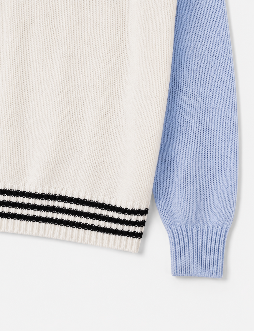Ladies Long Drop Shoulder Sleeves V Neck Sweater