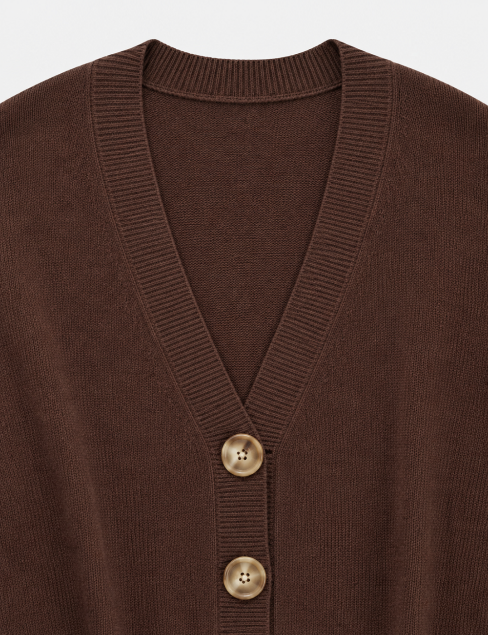 Ladies V Neck Gold Buttons Knit Cardigan Top