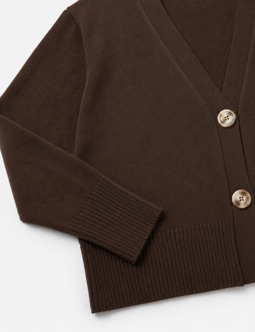 Ladies V Neck Gold Buttons Knit Cardigan Top