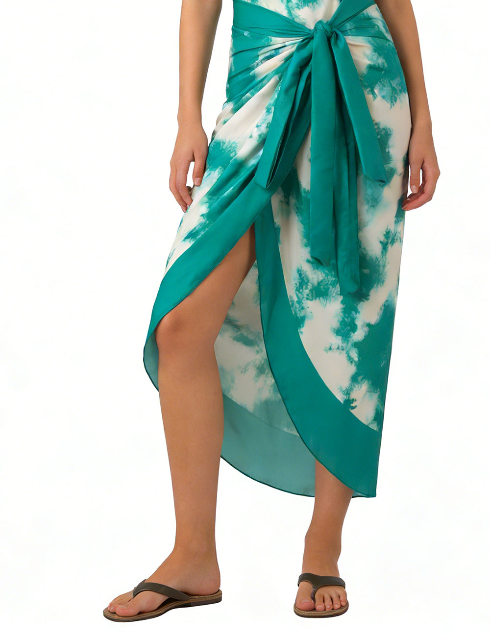 Ladies Tie Dye Print Beach Sarong Wrap Tie Swim Cover