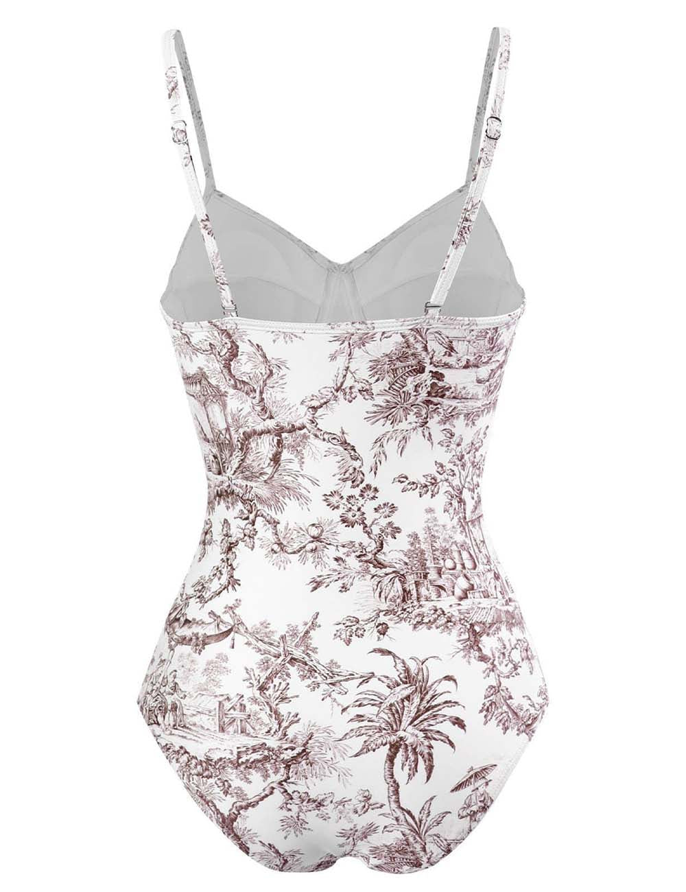 Open Back One Piece Swimsuit with Cover Up 8BK3WST282