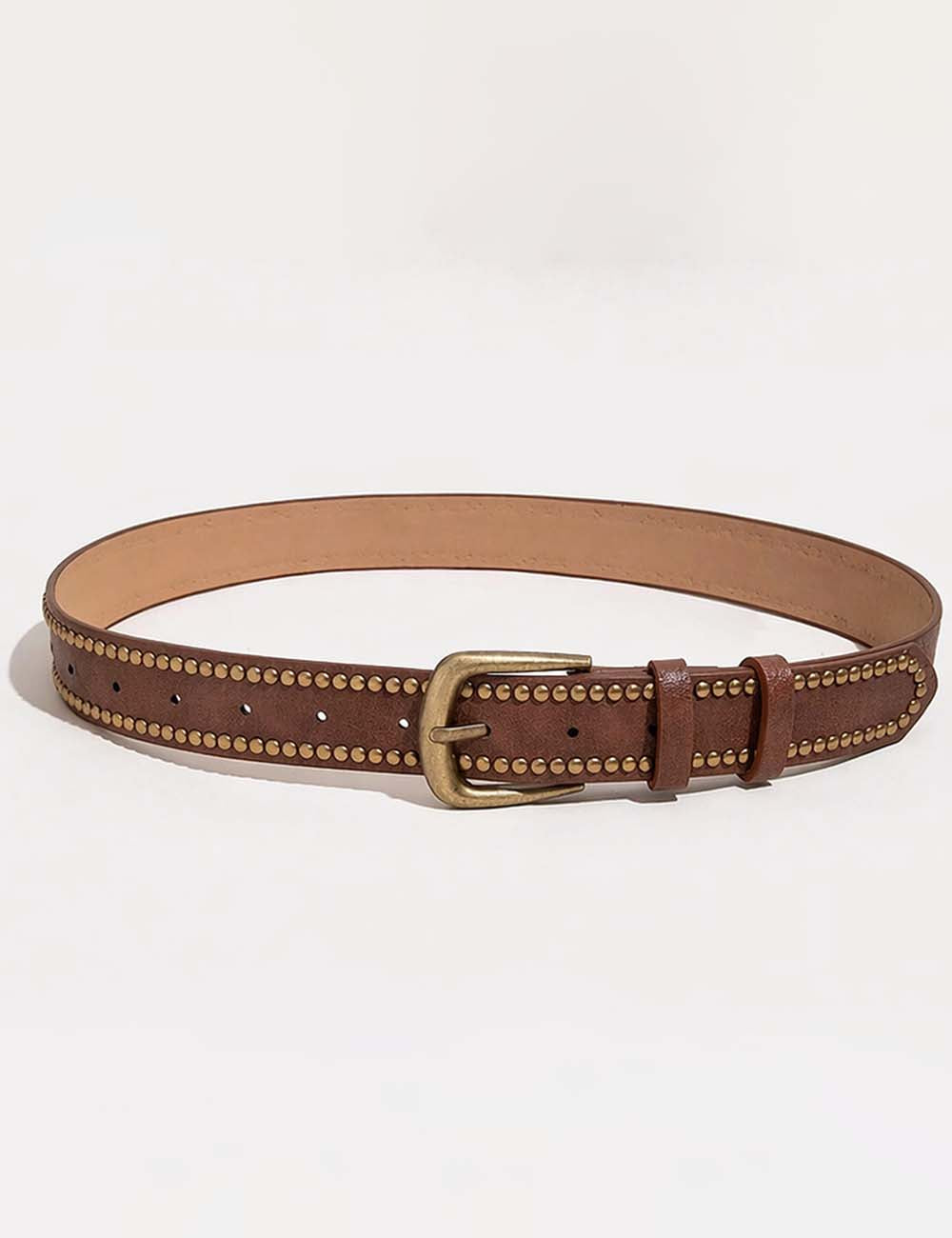 Ladies Faux Leather Studded Waist Belt