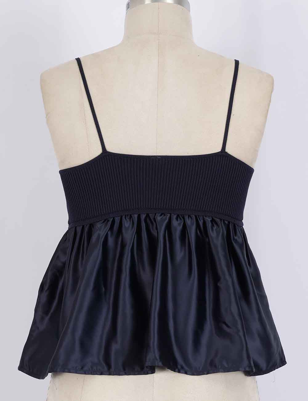 Ladies Chic Spaghetti Strap V Neck Babydoll Cami Top