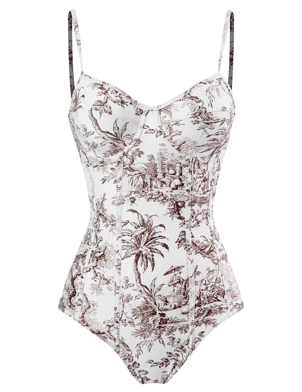 Open Back One Piece Swimsuit with Cover Up 8BK3WST282