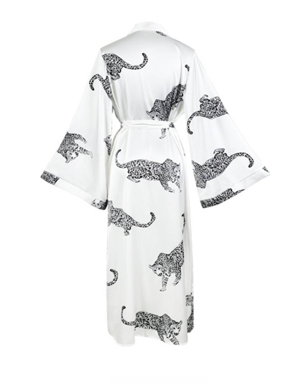 Ladies V-Neck Long Sleeves Waist Tie Pajama Robe SKRB50501
