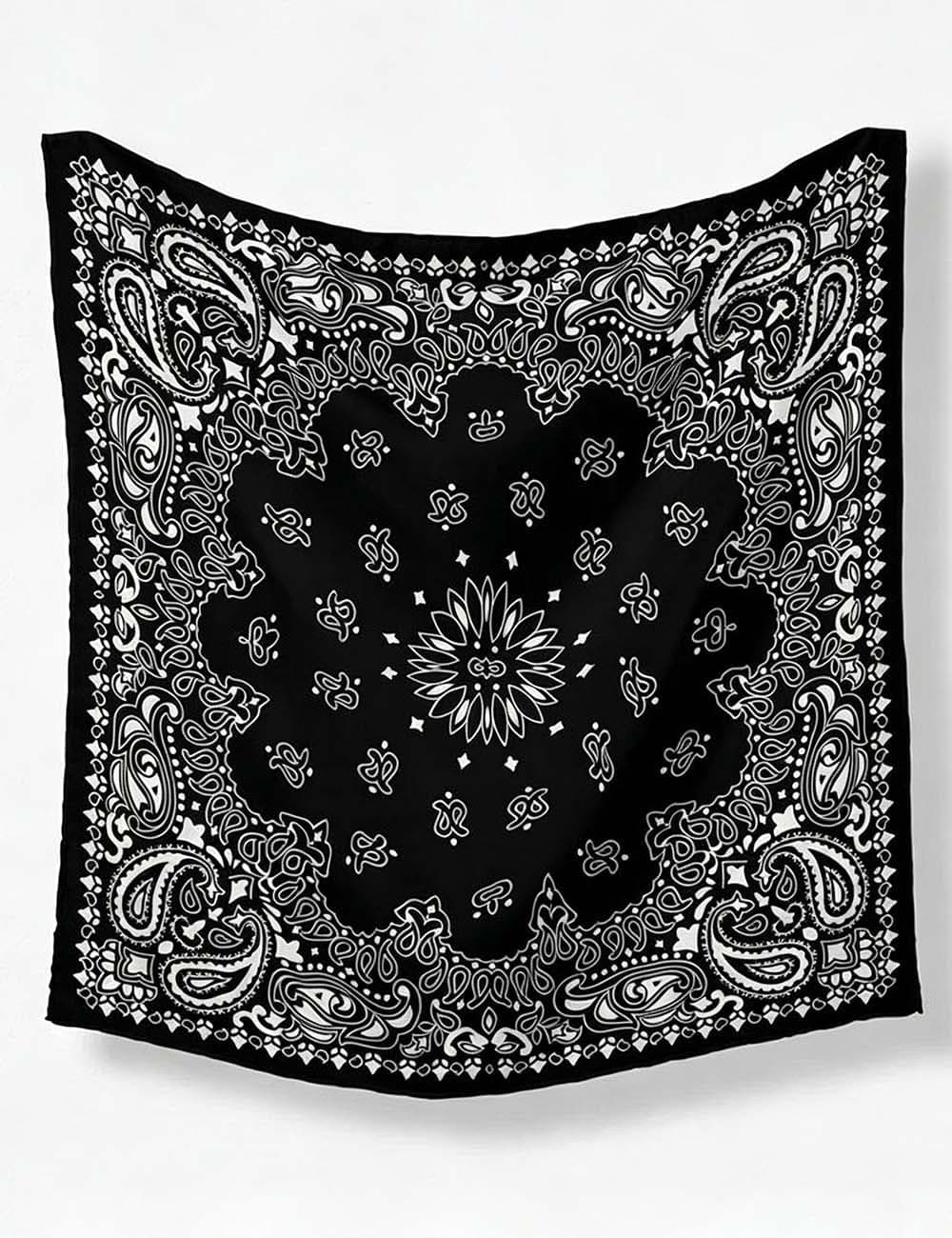 Ladies Fashion Bandana Paisley Print Square Scarf