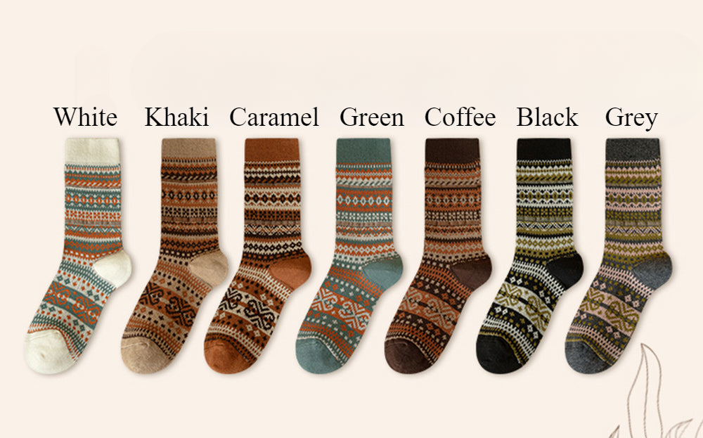 Ladies Vintage Bohemia Totem Knit Socks SKASC4177
