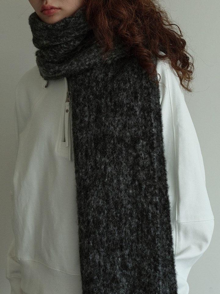 Ladies Black & Grey Color Block Soft Scarf YN019