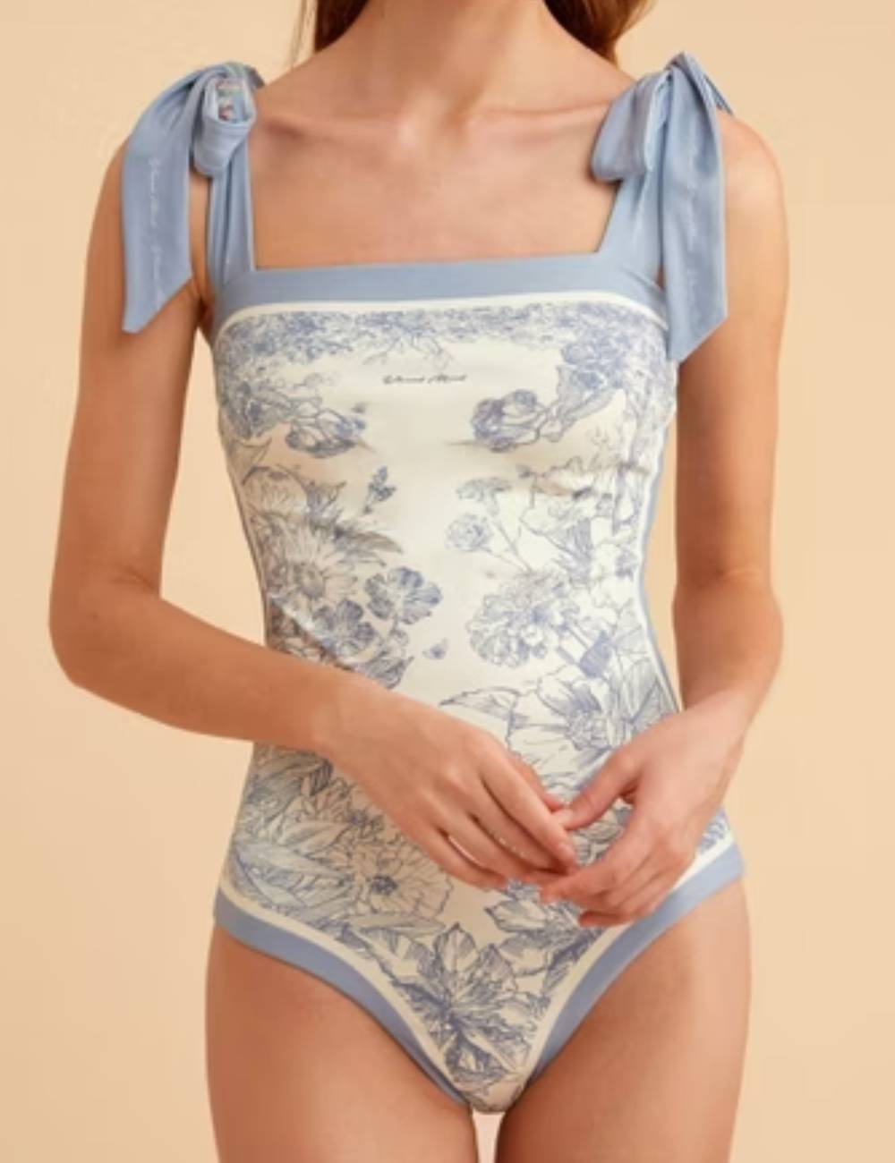 Ladies Floral Reversible one Piece Swimwear 8BK3WOP76