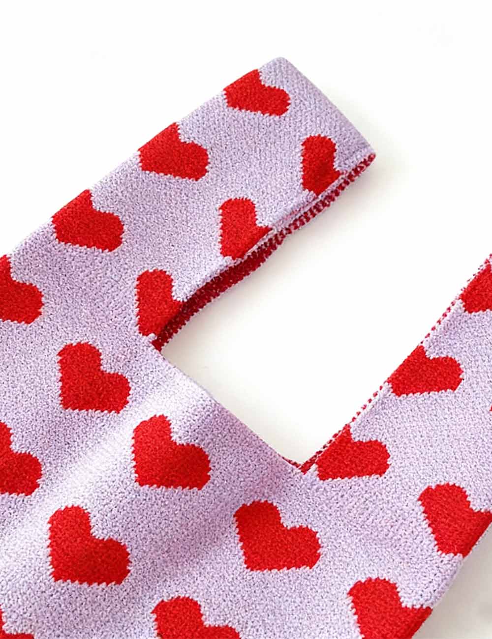 Ladies Valentine's Heart Knit Handbag Mini Tote Bag