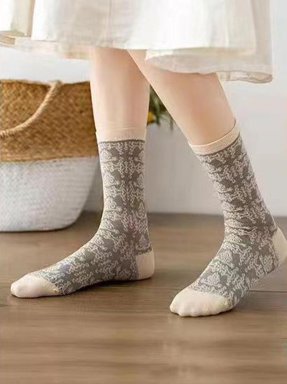 SWEETKAMA Ladies Multi Color Cotton Daily Socks SKASC4160