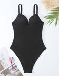 Ladies Wrinkle Basic One Piece Swimwear SKSW40156