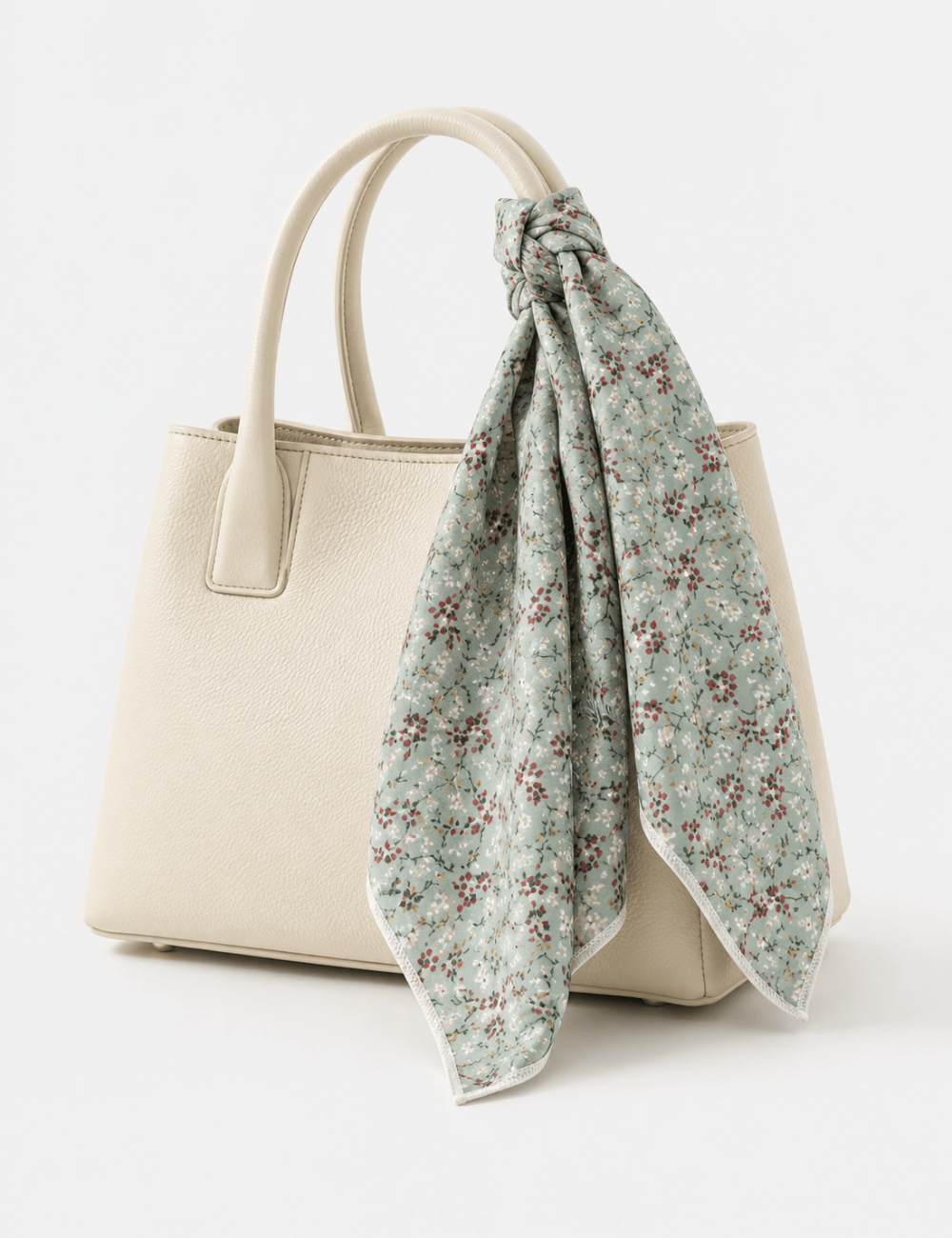 Ladies Bandana Floral Cluster Square Neck Scarf