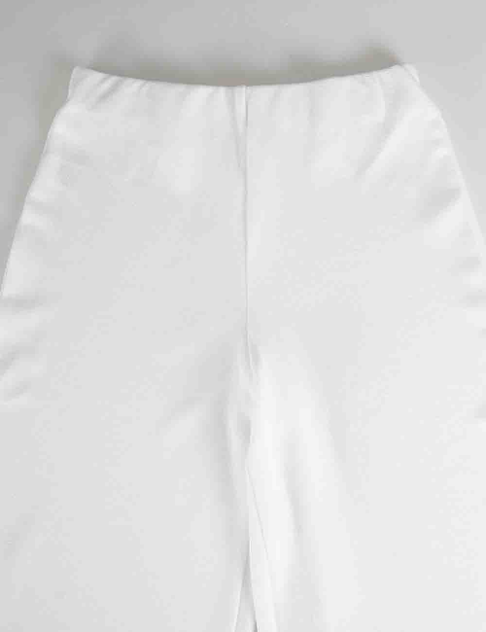 Ladies Solid Color Elastic Waist Wide Leg Pants