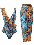 Ladies Ruffle Shoulder One Piece & Cover SKSW40132