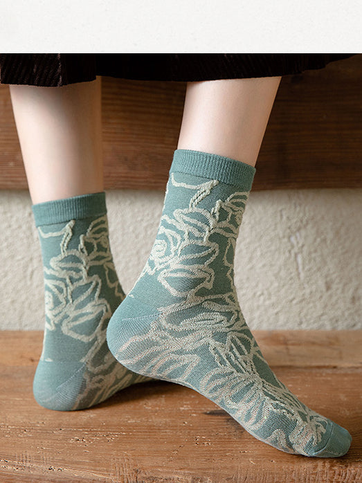 Ladies Salvia Collection Cotton Socks 5 Paris/Pack SKASC4166