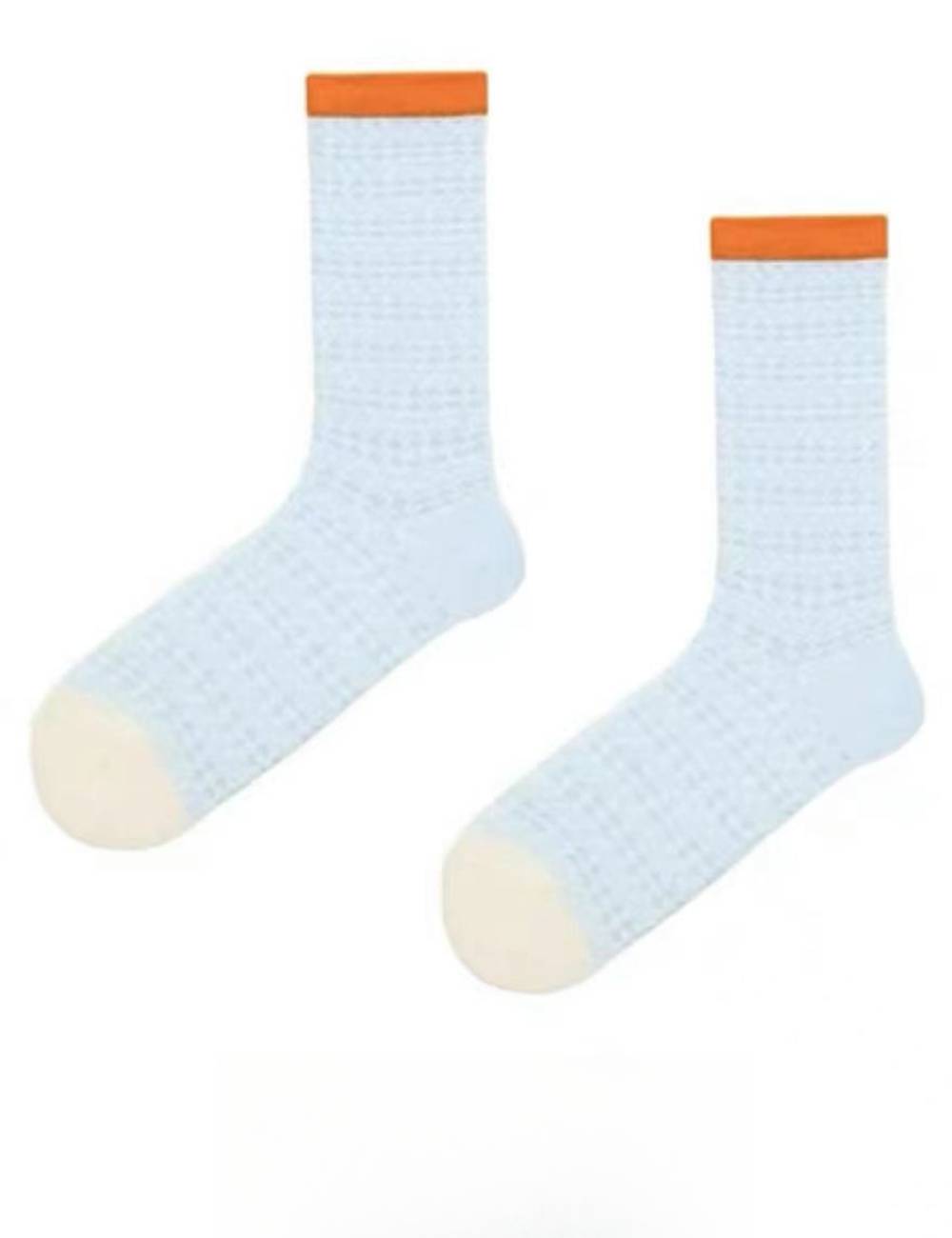 Ladies Hollow Out Color Block Knit Socks SKAS50013