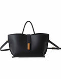 Ladies Chic Litchi Faux Leather Handbag Crossbody Tote Bag