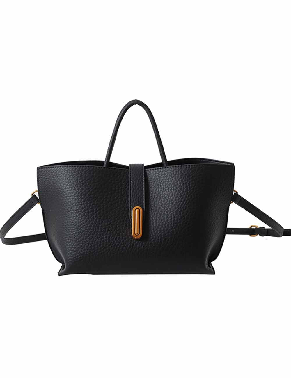Ladies Chic Litchi Faux Leather Handbag Crossbody Tote Bag