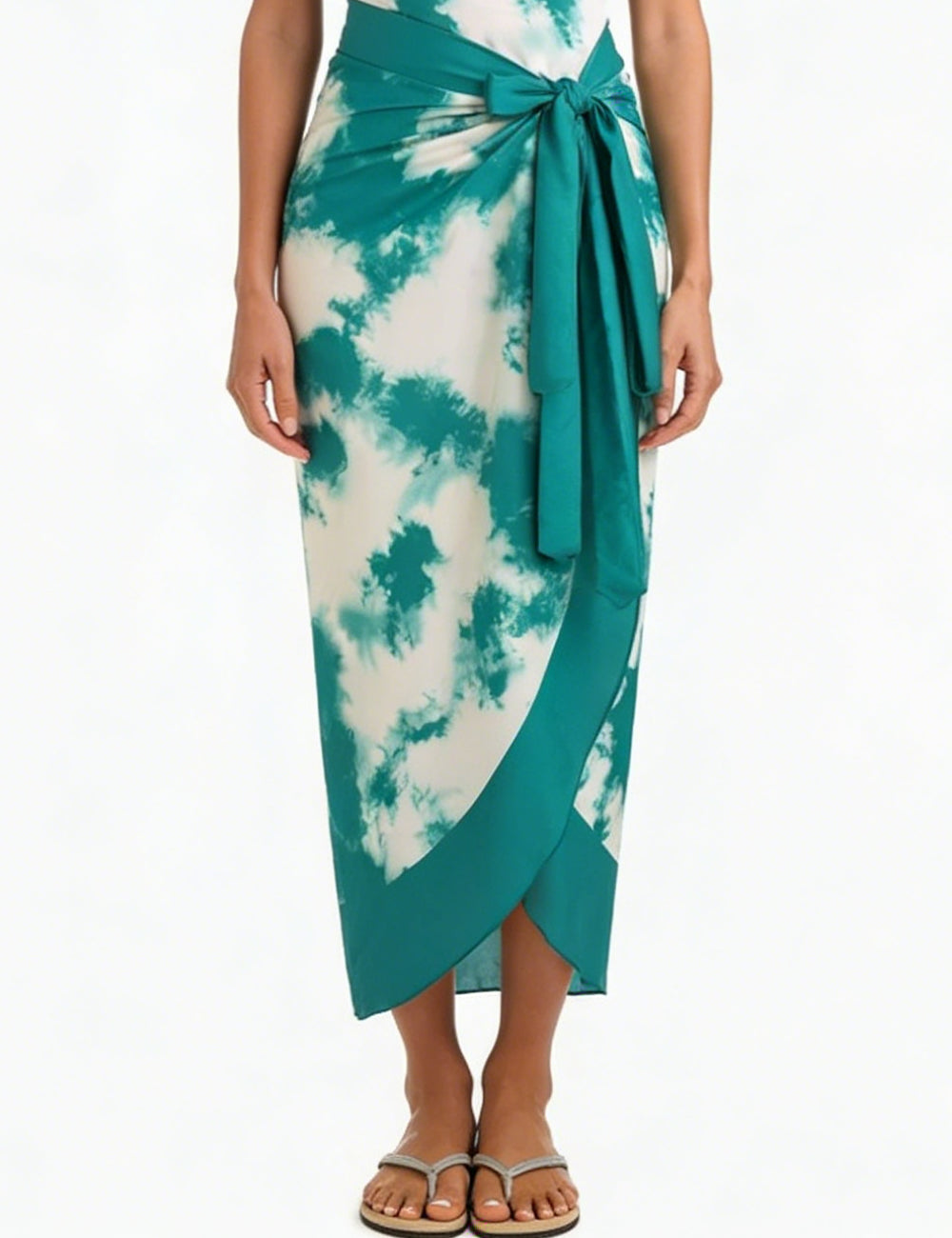Ladies Tie Dye Print Beach Sarong Wrap Tie Swim Cover