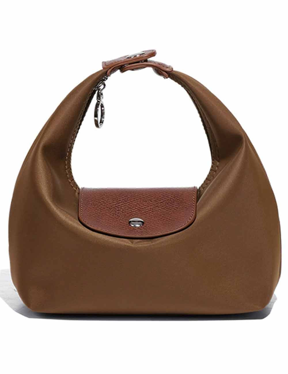 Ladies Nylon Color Block Hobo Mini Handbag Shoulder Bag