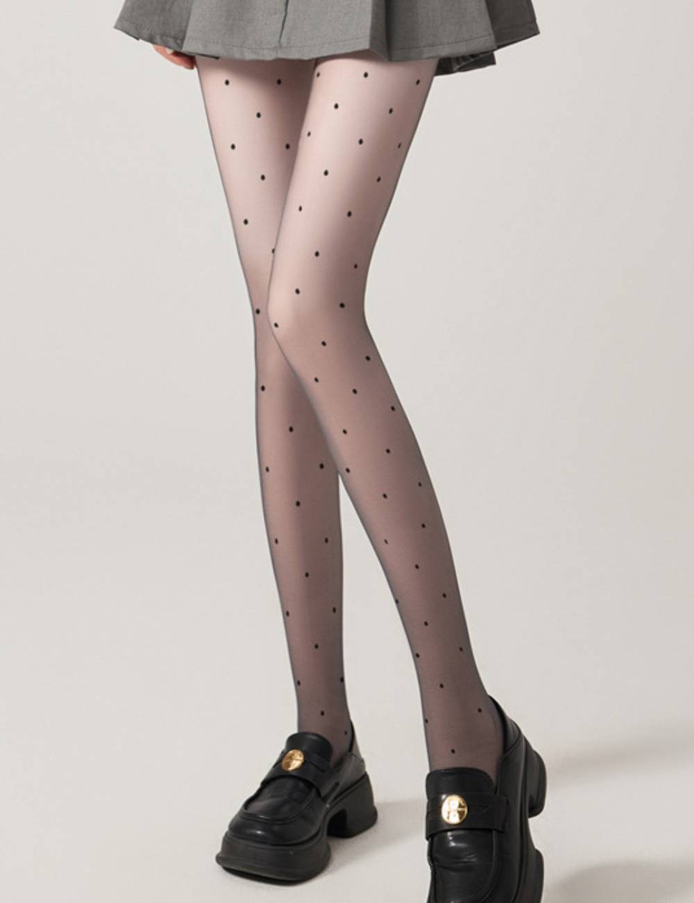 Ladies Free Cut Dot Knit Love Long Stockings SKAS50052