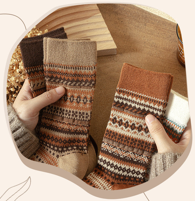 Ladies Vintage Bohemia Totem Knit Socks SKASC4177