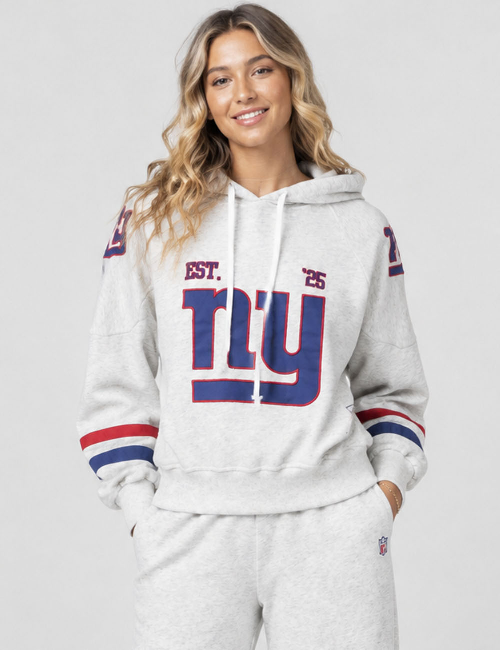Ladies Pullover Hood Team Graphic Embroideries Sweatshirt