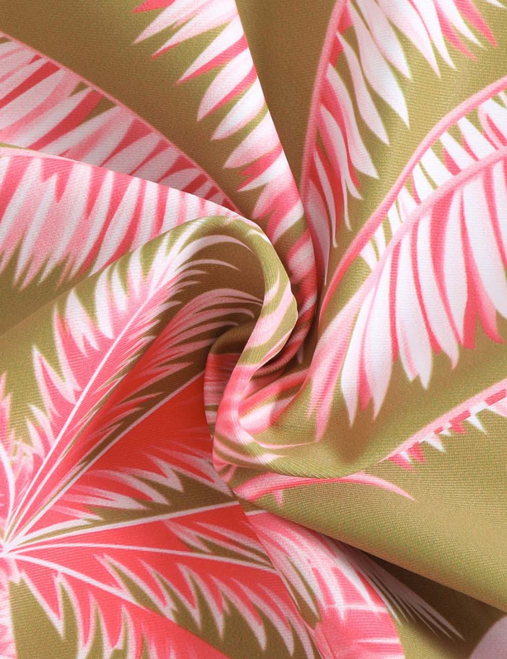 Ladies Tropical Print One Piece Swimsuit with Sarong