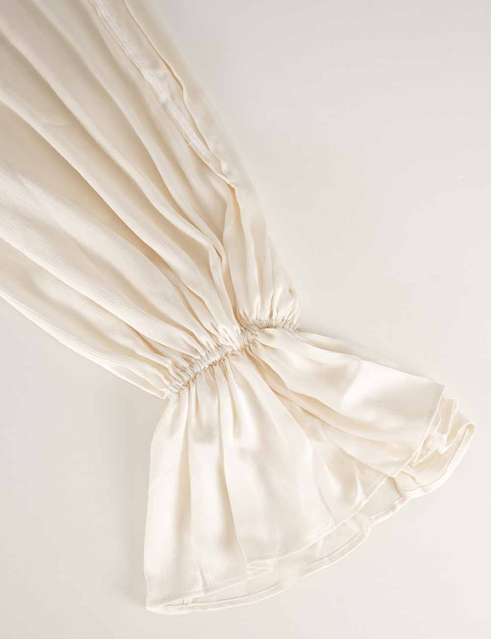 Ladies Solid Color Ruffle Hem Balloon Pants