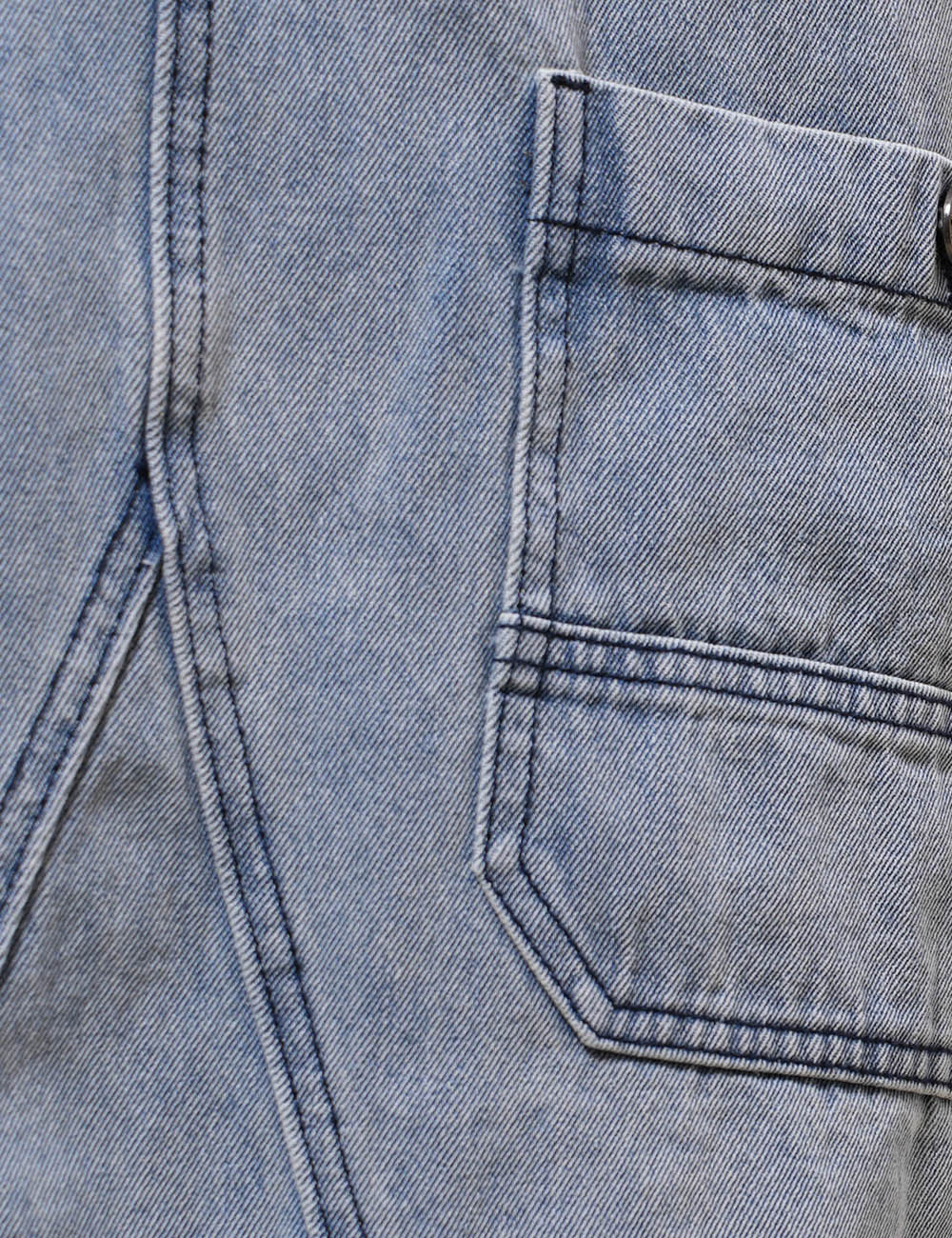 Ladies Pocket Denim Mini Overall Dress