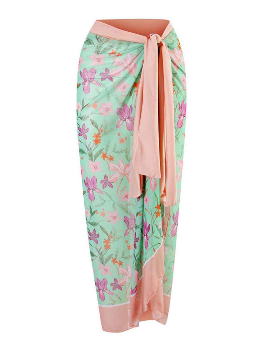 Ladies AB Side Floral Bikini Set with Salong SKSW40135
