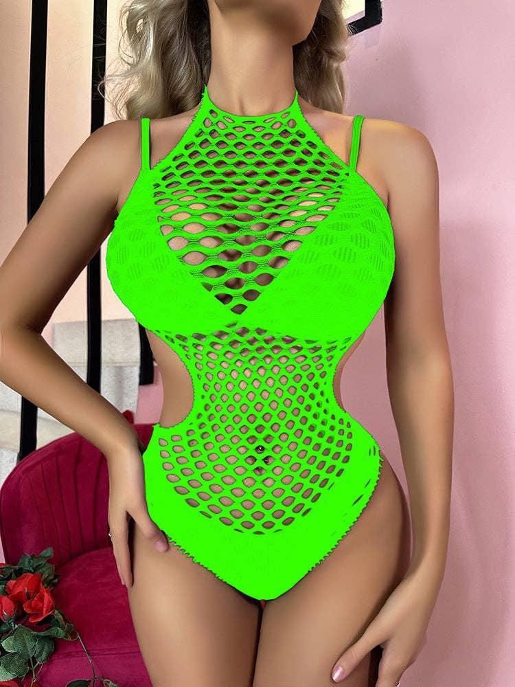 Fishnet Backless Hollow Out Bodystocking