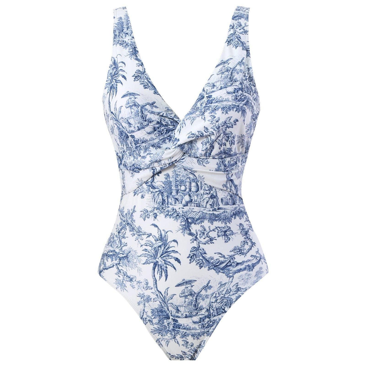 Floral Print One Piece Swimwear with Cover