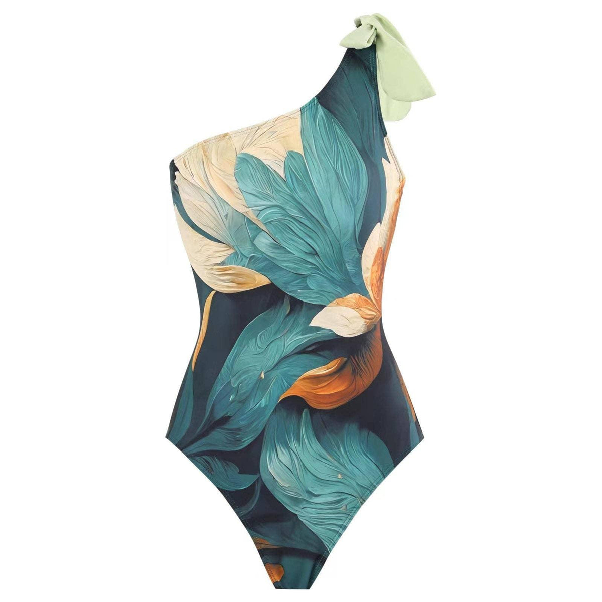 Floral Print One Piece Swimwear with Cover