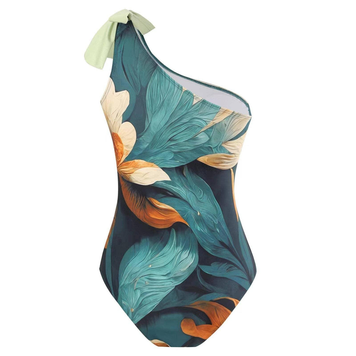 Floral Print One Piece Swimwear with Cover