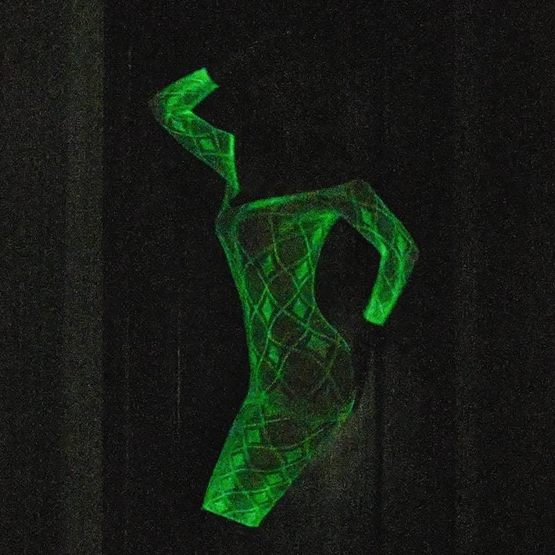 Glow in The Dark See Through Fishnet Bodystocking Dress