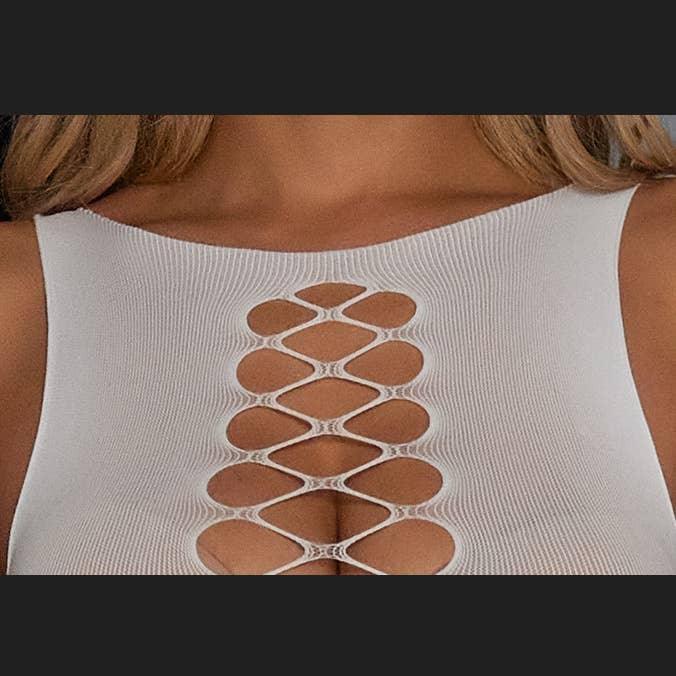 Glow in The Dark See Through Fishnet Bodystocking YGLTY