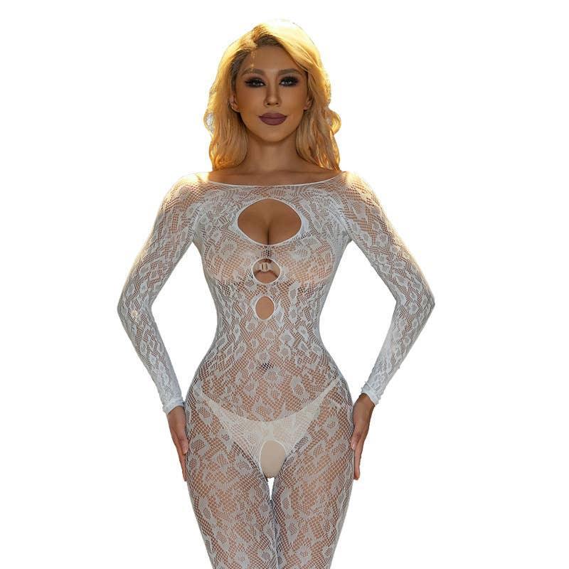 Glow in The Dark See Through Fishnet Bodystocking