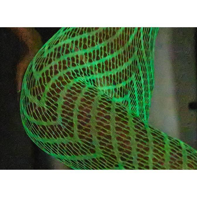Glow in The Dark Sexy See Through Fishnet Bodystocking