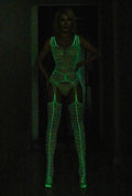 Glow in The Dark Sexy See Through Fishnet Bodystocking YGWW-1