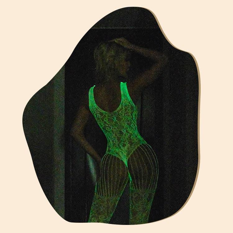 Glow in The Dark Sexy See Through Fishnet Bodystocking YGWW-1