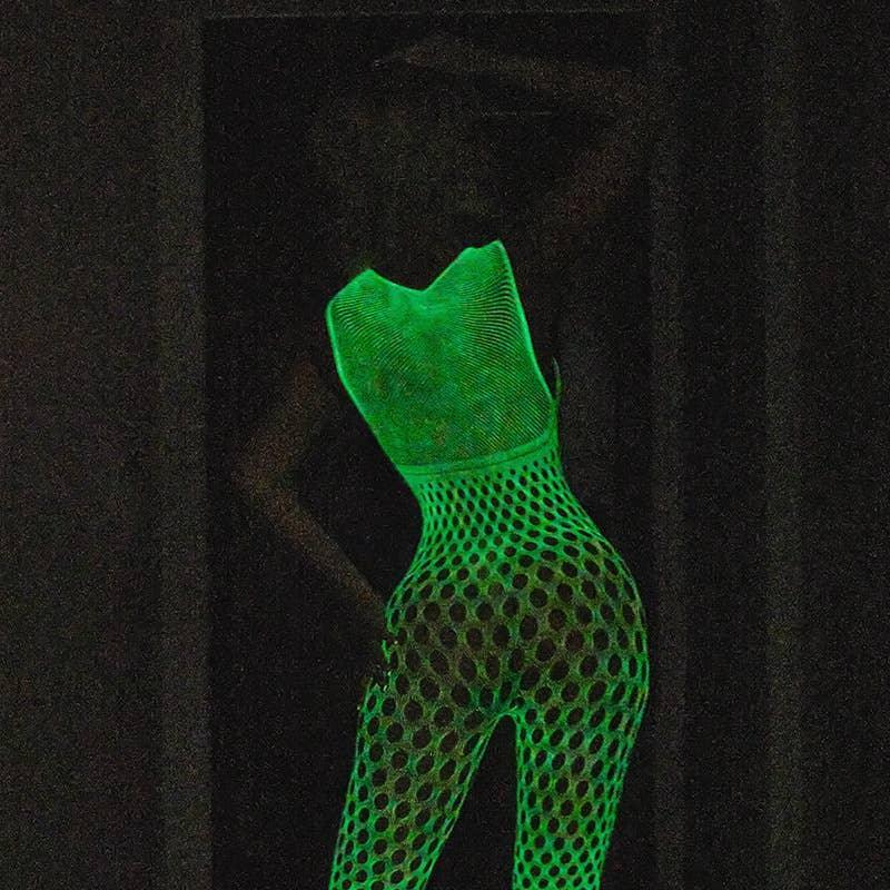 Glow in The Dark Sexy See Through Fishnet Bodystocking YGWW-1