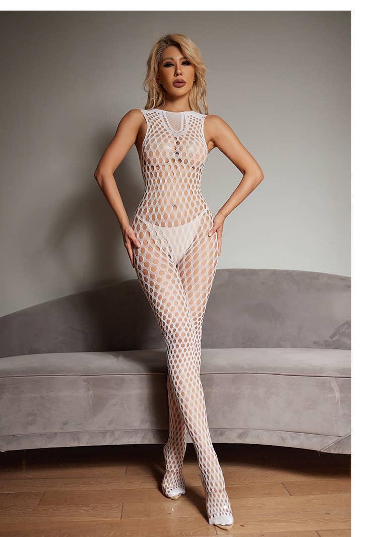 Glow in The Dark Sexy See Through Fishnet Bodystocking YGWW-1