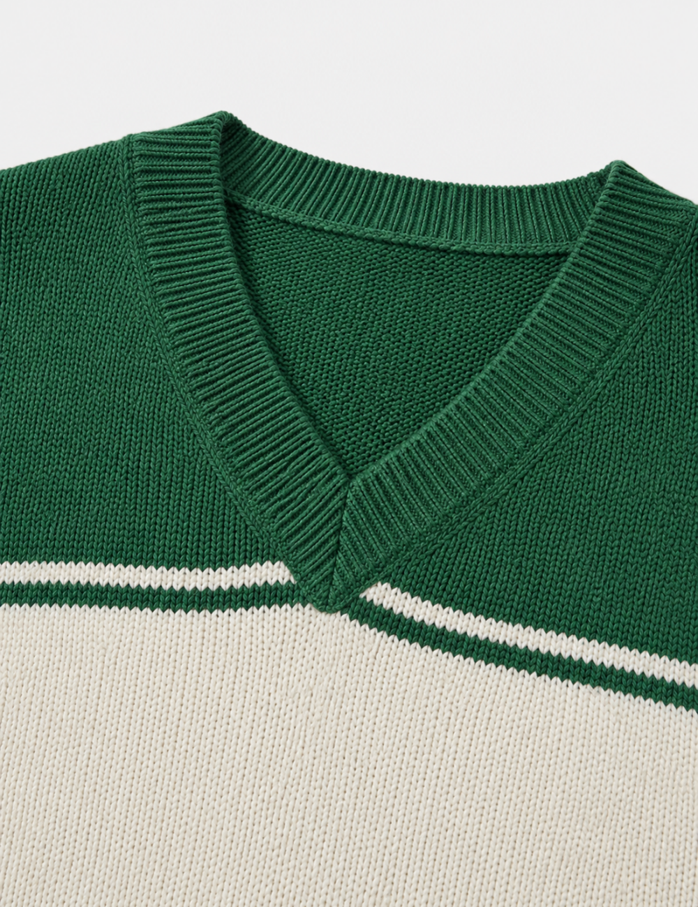 Ladies Long Drop Shoulder Sleeves V Neck Sweater